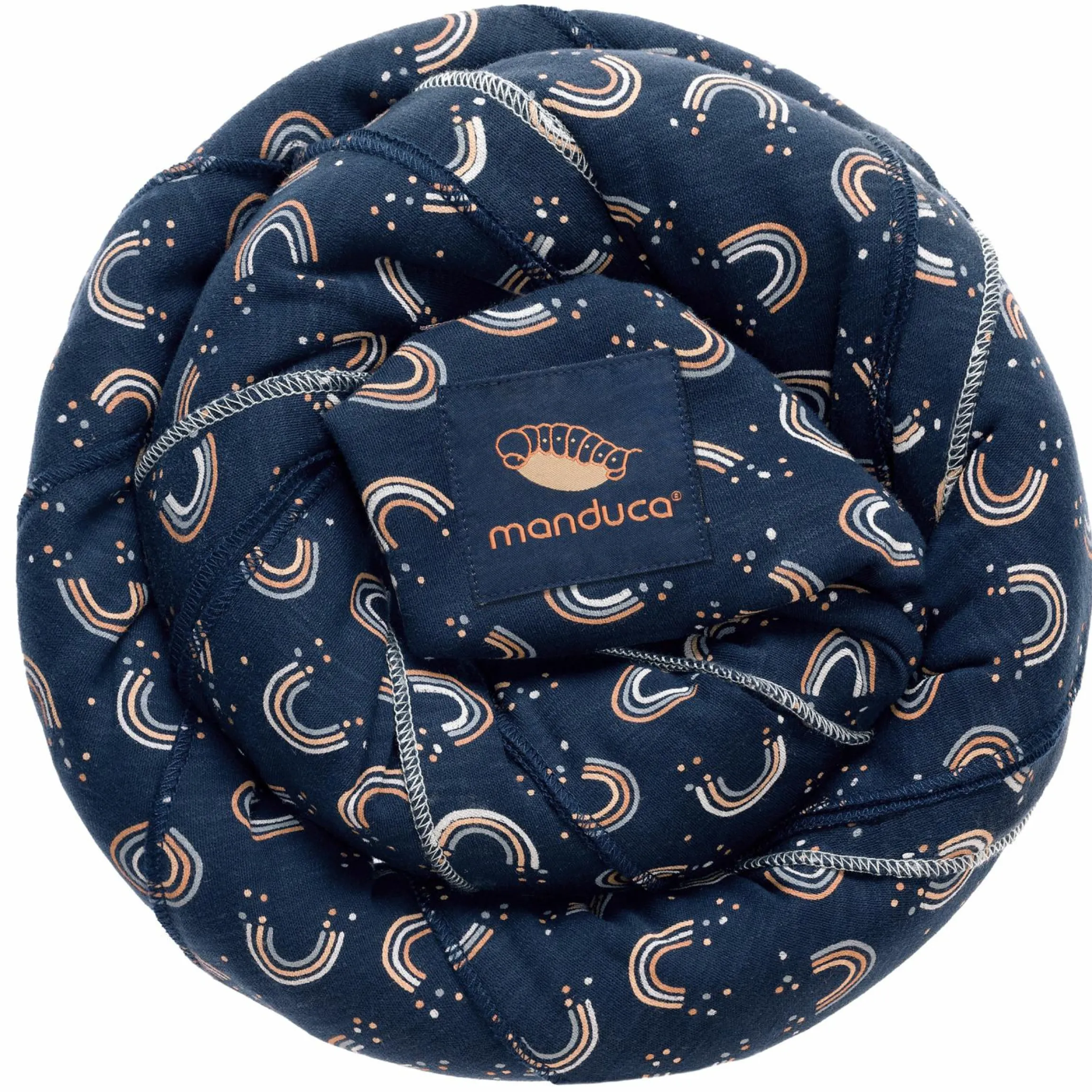 Babytragetuch Sling elastisch 510 x 60 cm für Neugeborene ab 3,5 kg - 15 kg aus 100% Bio-Baumwolle - RainbowNight - Navy Print
