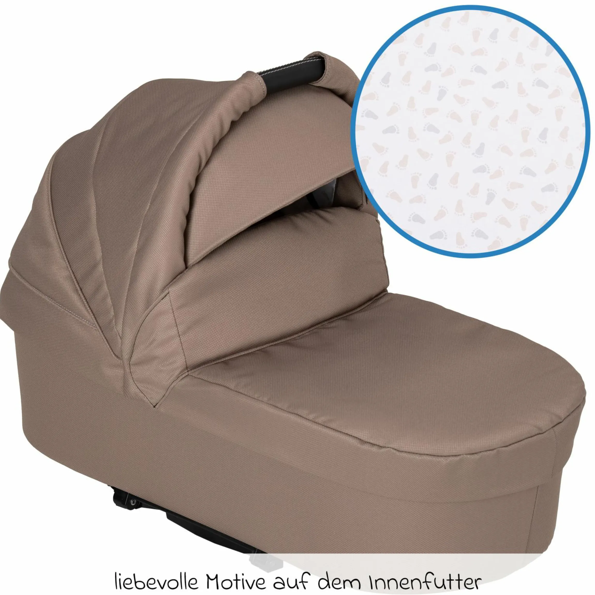 Babywanne / Falttasche Trend inkl. Windschutz & Softline Matratze für alle GTS-Modelle - Happy Feet - Kollektion 2024