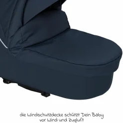 Babywanne / Falttasche Trend inkl. Windschutz & Softline Matratze für alle GTS-Modelle - Navy Stripes - Kollektion 2024
