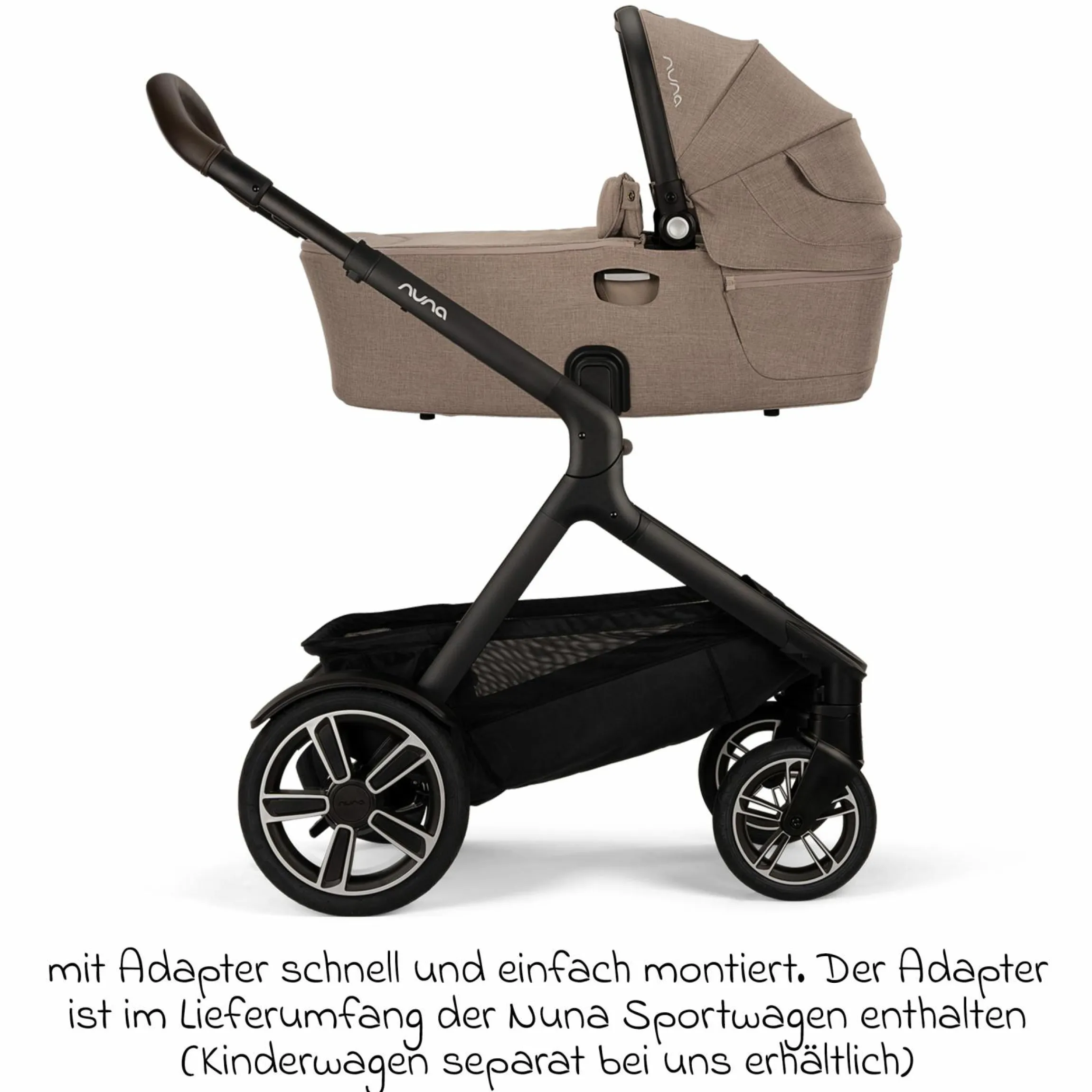 Babywanne DEMI next faltbar ab Geburt bis 9 Monate mit Sichtschutz, Belüftungsfenster inkl. Matratze & Regenschutz - Cedar - Kollektion 2025