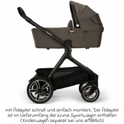 Babywanne DEMI next faltbar ab Geburt bis 9 Monate mit Sichtschutz, Belüftungsfenster inkl. Matratze & Regenschutz - Thunder - Kollektion 2025