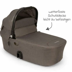 Babywanne DEMI next faltbar ab Geburt bis 9 Monate mit Sichtschutz, Belüftungsfenster inkl. Matratze & Regenschutz - Thunder - Kollektion 2025