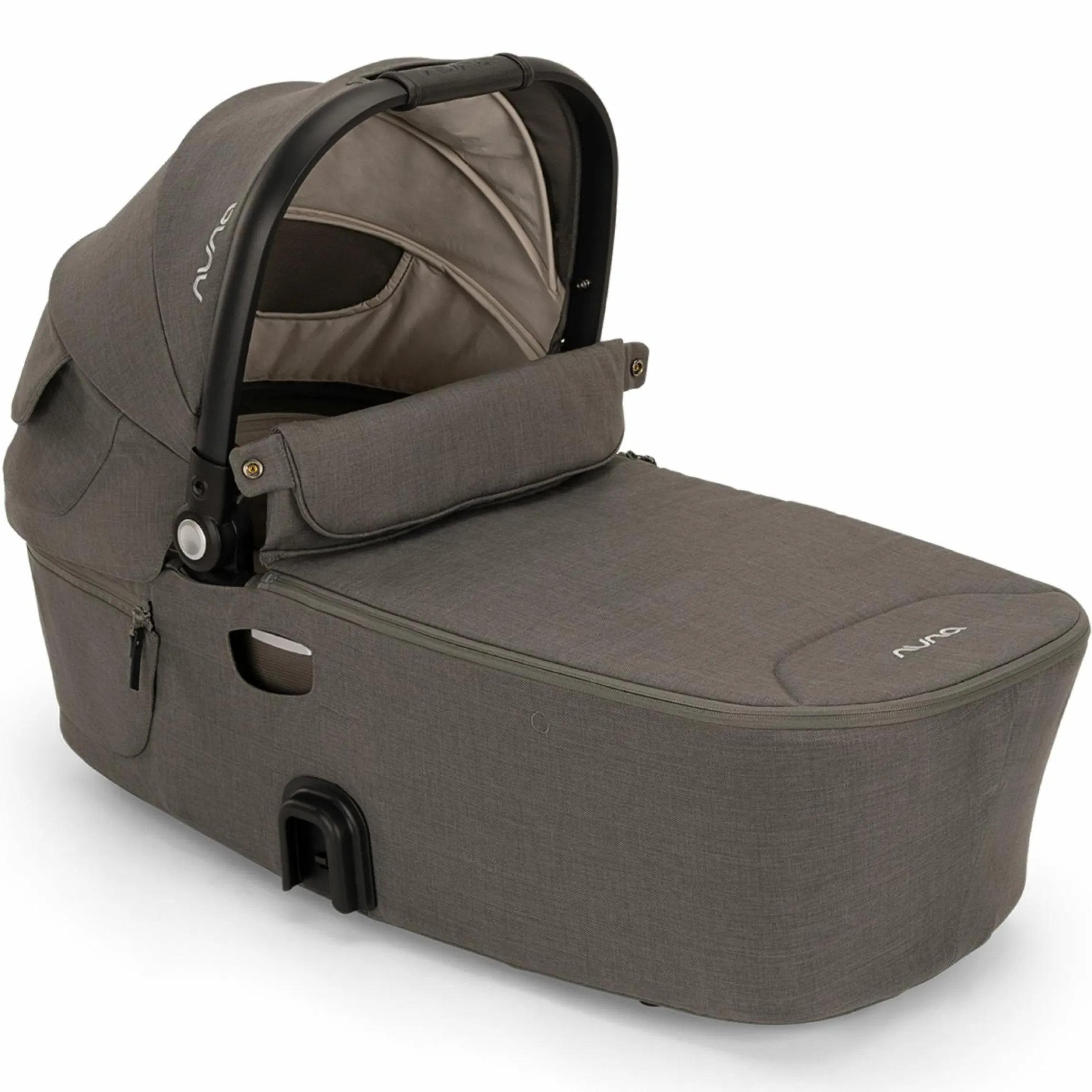 Babywanne DEMI next faltbar ab Geburt bis 9 Monate mit Sichtschutz, Belüftungsfenster inkl. Matratze & Regenschutz - Granite - Kollektion 2025