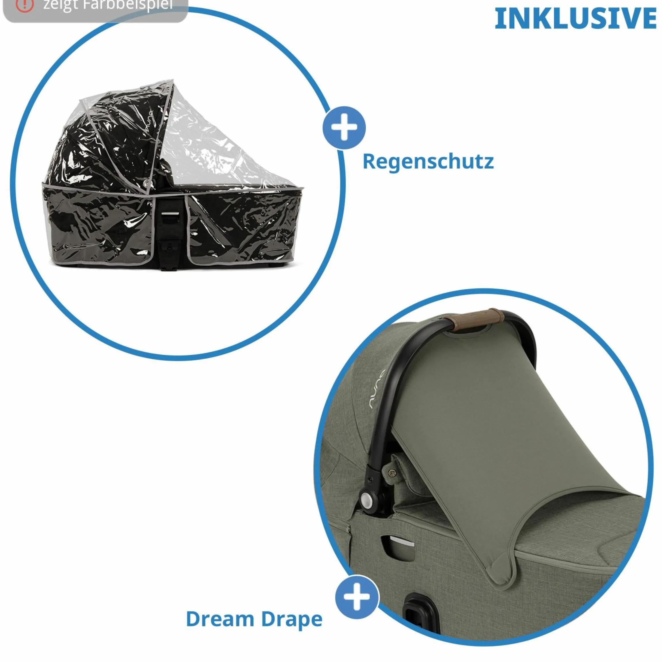 Babywanne DEMI next faltbar ab Geburt bis 9 Monate mit Sichtschutz, Belüftungsfenster inkl. Matratze & Regenschutz - Pine - Kollektion 2025