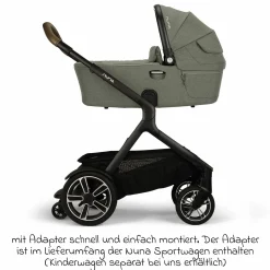 Babywanne DEMI next faltbar ab Geburt bis 9 Monate mit Sichtschutz, Belüftungsfenster inkl. Matratze & Regenschutz - Pine - Kollektion 2025