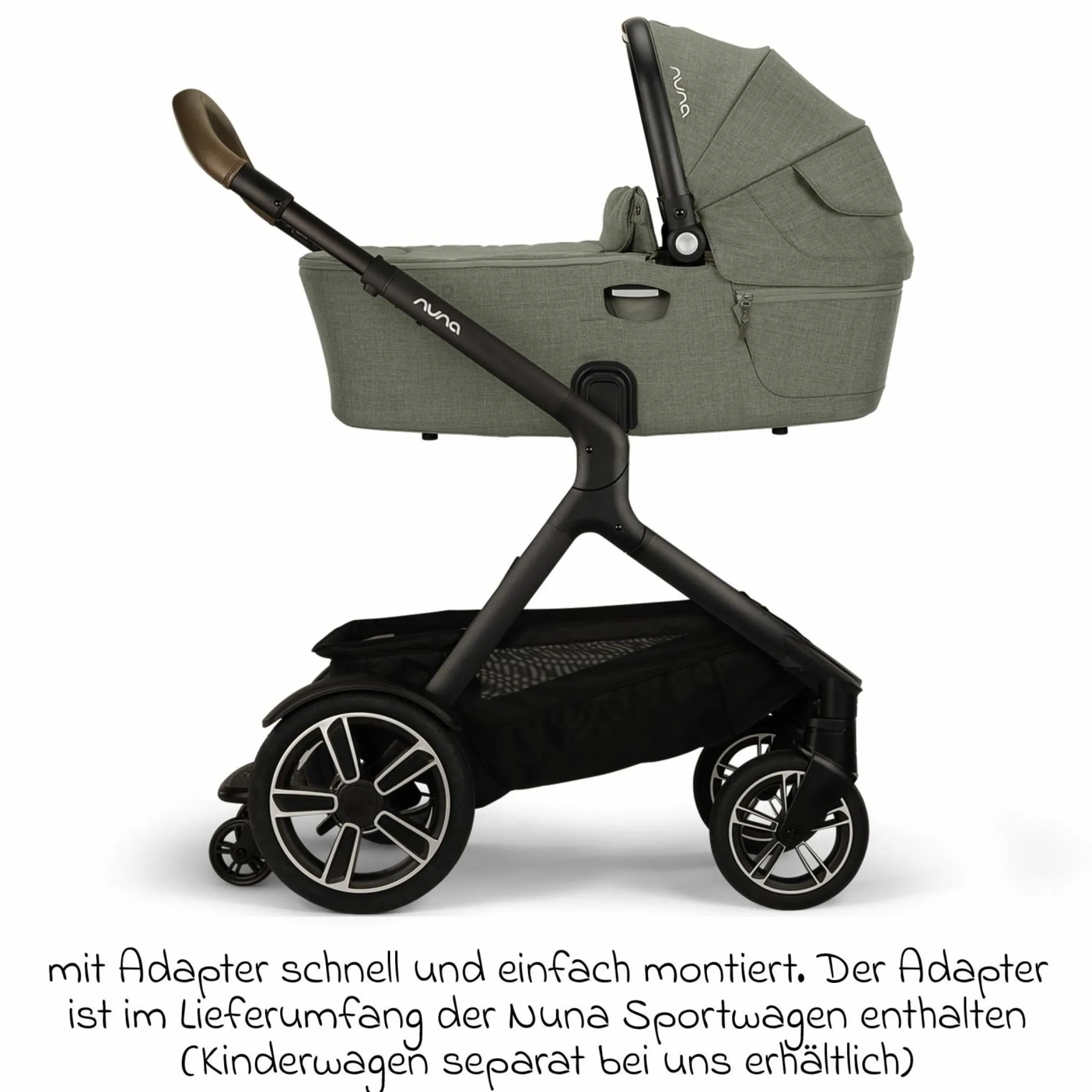 Babywanne DEMI next faltbar ab Geburt bis 9 Monate mit Sichtschutz, Belüftungsfenster inkl. Matratze & Regenschutz - Pine - Kollektion 2025