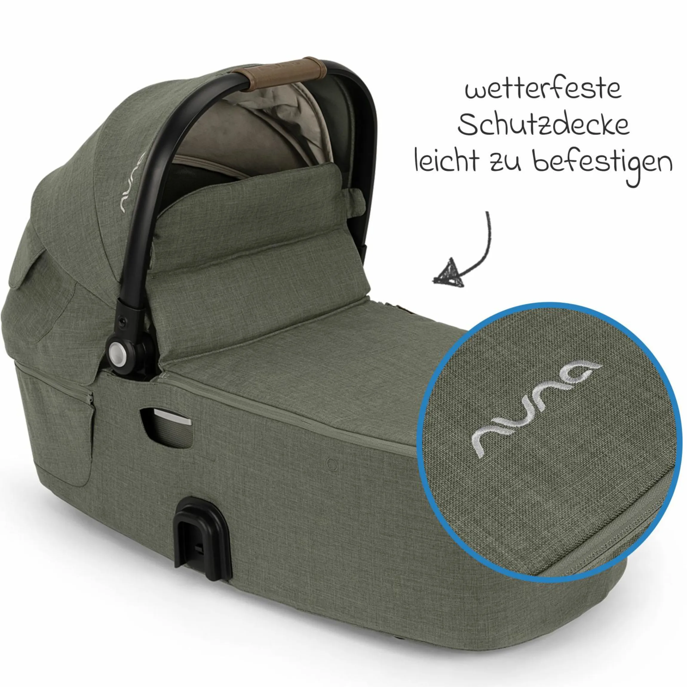 Babywanne DEMI next faltbar ab Geburt bis 9 Monate mit Sichtschutz, Belüftungsfenster inkl. Matratze & Regenschutz - Pine - Kollektion 2025