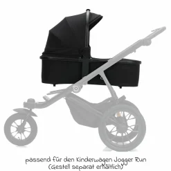 Babywanne für Jogger Run - Schwarz Melange