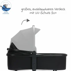 Babywanne für Jogger Run - Schwarz Melange