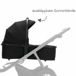 Babywanne für Jogger Run - Schwarz Melange