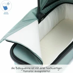 Babywanne für Jogger Run - Salbei Melange