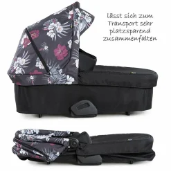 Babywanne für Saturn R und Mars Sportwagen - Wild Blooms Black