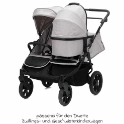 Babywanne für Zwillingswagen Duette - Grau