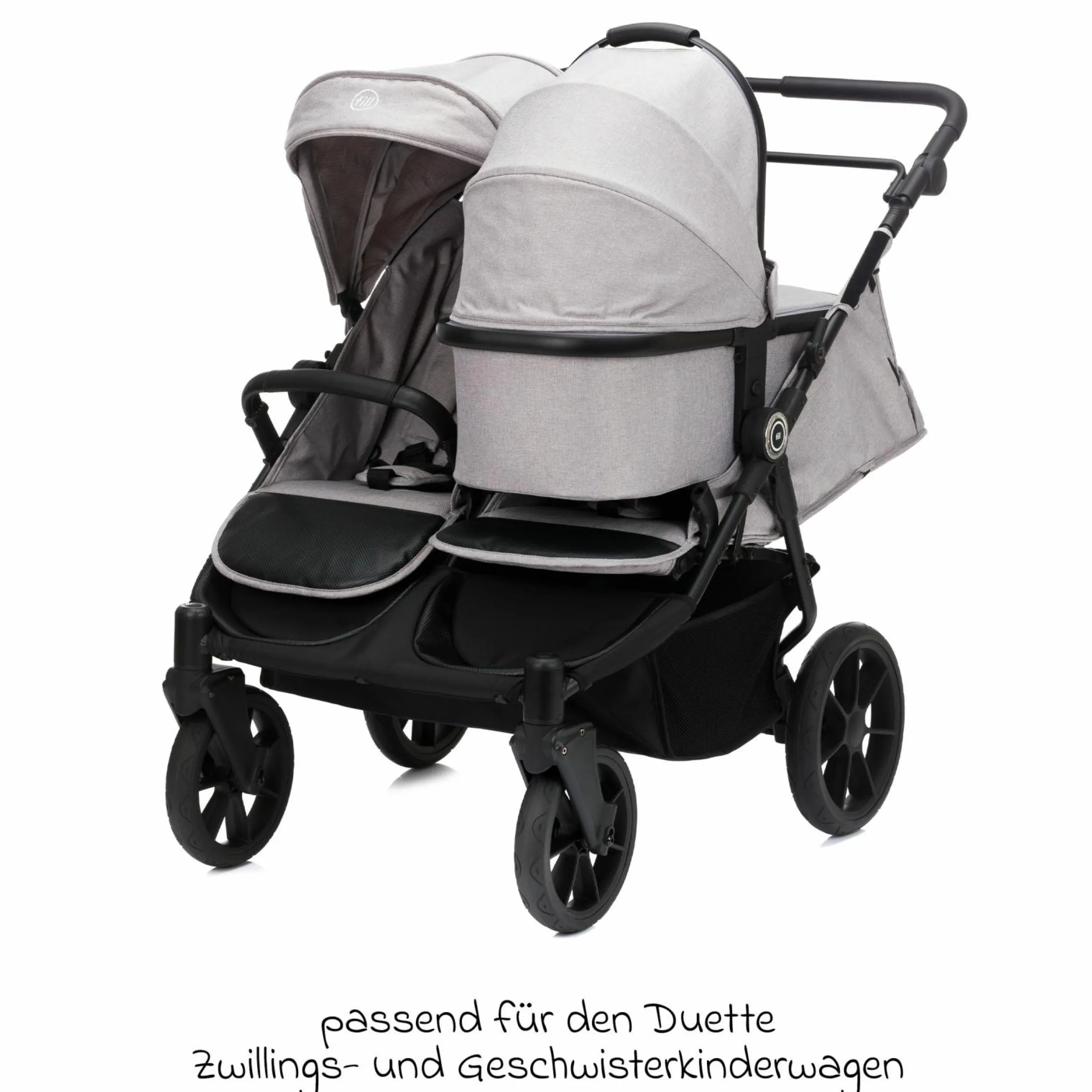 Babywanne für Zwillingswagen Duette - Grau