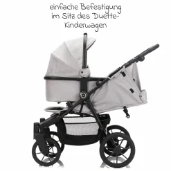 Babywanne für Zwillingswagen Duette - Grau