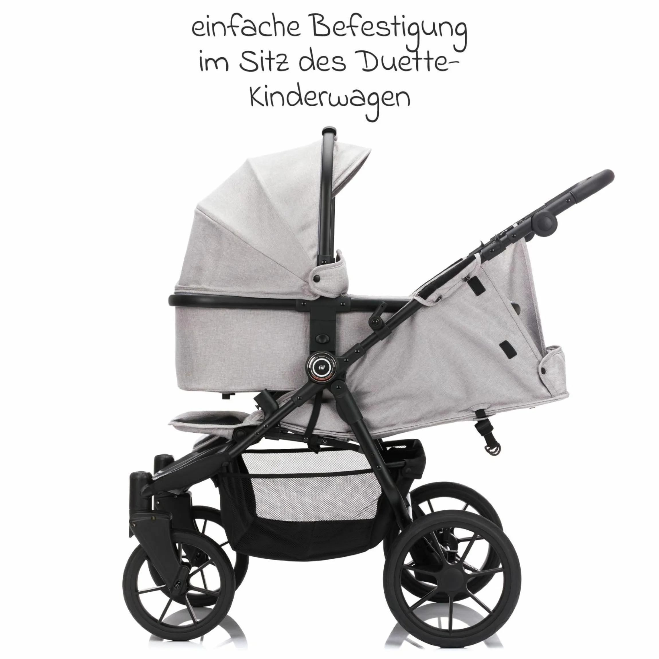 Babywanne für Zwillingswagen Duette - Grau