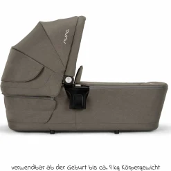 Babywanne LYTL faltbar für TRIV next, SWIV, TRVL ab Geburt bis 9 Monate mit Sichtschutz, Belüftungsfenster inkl. Matratze & Regenschutz - Granite