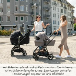 Babywanne LYTL faltbar für TRIV next, SWIV, TRVL ab Geburt bis 9 Monate mit Sichtschutz, Belüftungsfenster inkl. Matratze & Regenschutz - Thunder - Kollektion 2025
