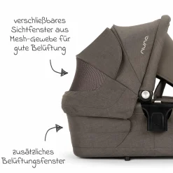 Babywanne LYTL faltbar für TRIV next, SWIV, TRVL ab Geburt bis 9 Monate mit Sichtschutz, Belüftungsfenster inkl. Matratze & Regenschutz - Thunder - Kollektion 2025