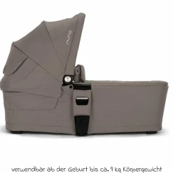 Babywanne MIXX next ab Geburt bis 9 Monate mit Sichtschutz, Belüftungsfenster inkl. Matratze & Regenschutz - Granite - Kollektion 2025