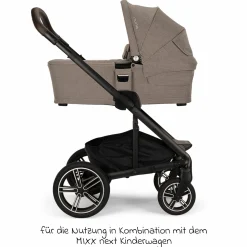Babywanne MIXX next ab Geburt bis 9 Monate mit Sichtschutz, Belüftungsfenster inkl. Matratze & Regenschutz - Cedar - Kollektion 2025