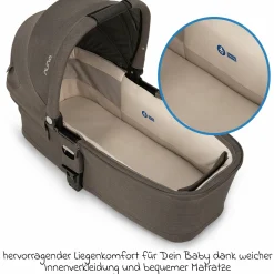 Babywanne MIXX next ab Geburt bis 9 Monate mit Sichtschutz, Belüftungsfenster inkl. Matratze & Regenschutz - Thunder - Kollektion 2025