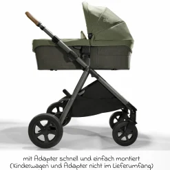 Babywanne Ramble XL ab Geburt - 9 Monate für Vinca, Aeria, Finiti, Parcel inkl. Regenschutz & Windschutz - Signature - Pine