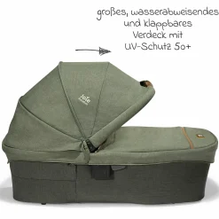 Babywanne Ramble XL ab Geburt - 9 Monate für Vinca, Aeria, Finiti, Parcel inkl. Regenschutz & Windschutz - Signature - Pine
