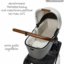 Babywanne Ramble XL ab Geburt - 9 Monate für Vinca, Aeria, Finiti, Parcel inkl. Regenschutz & Windschutz - Signature - Pine