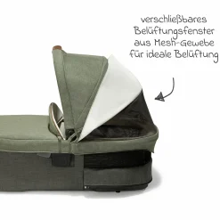Babywanne Ramble XL ab Geburt - 9 Monate für Vinca, Aeria, Finiti, Parcel inkl. Regenschutz & Windschutz - Signature - Pine