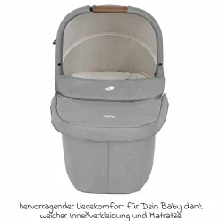 Babywanne Ramble XL ab Geburt - 9 Monate für Versatrax, Versatrax E ink. Regenschutz - Pebble