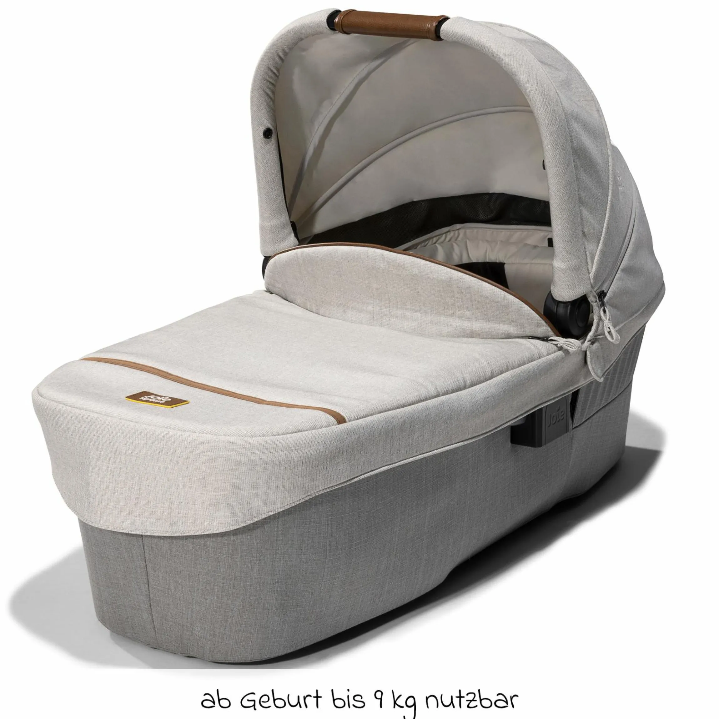 Babywanne Ramble XL ab Geburt - 9 Monate für Vinca, Aeria, Finiti, Parcel inkl. Regenschutz & Windschutz - Signature - Oyster