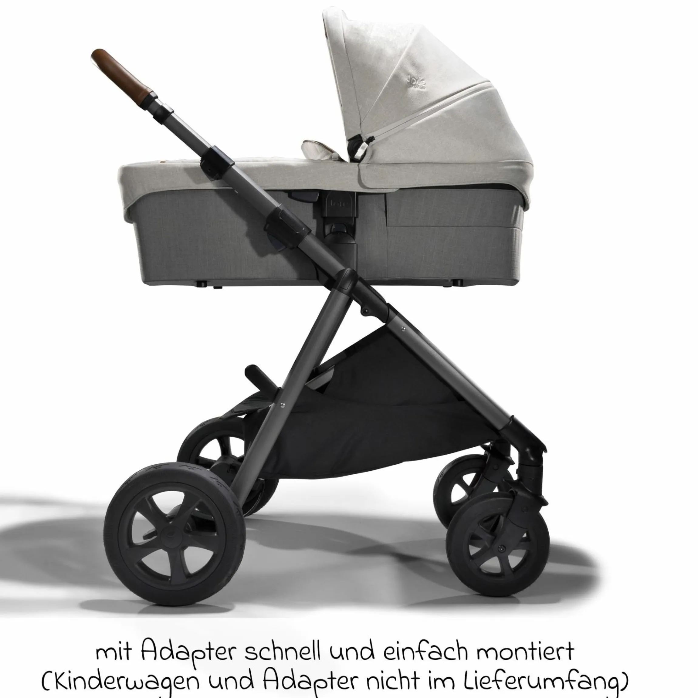 Babywanne Ramble XL ab Geburt - 9 Monate für Vinca, Aeria, Finiti, Parcel inkl. Regenschutz & Windschutz - Signature - Oyster