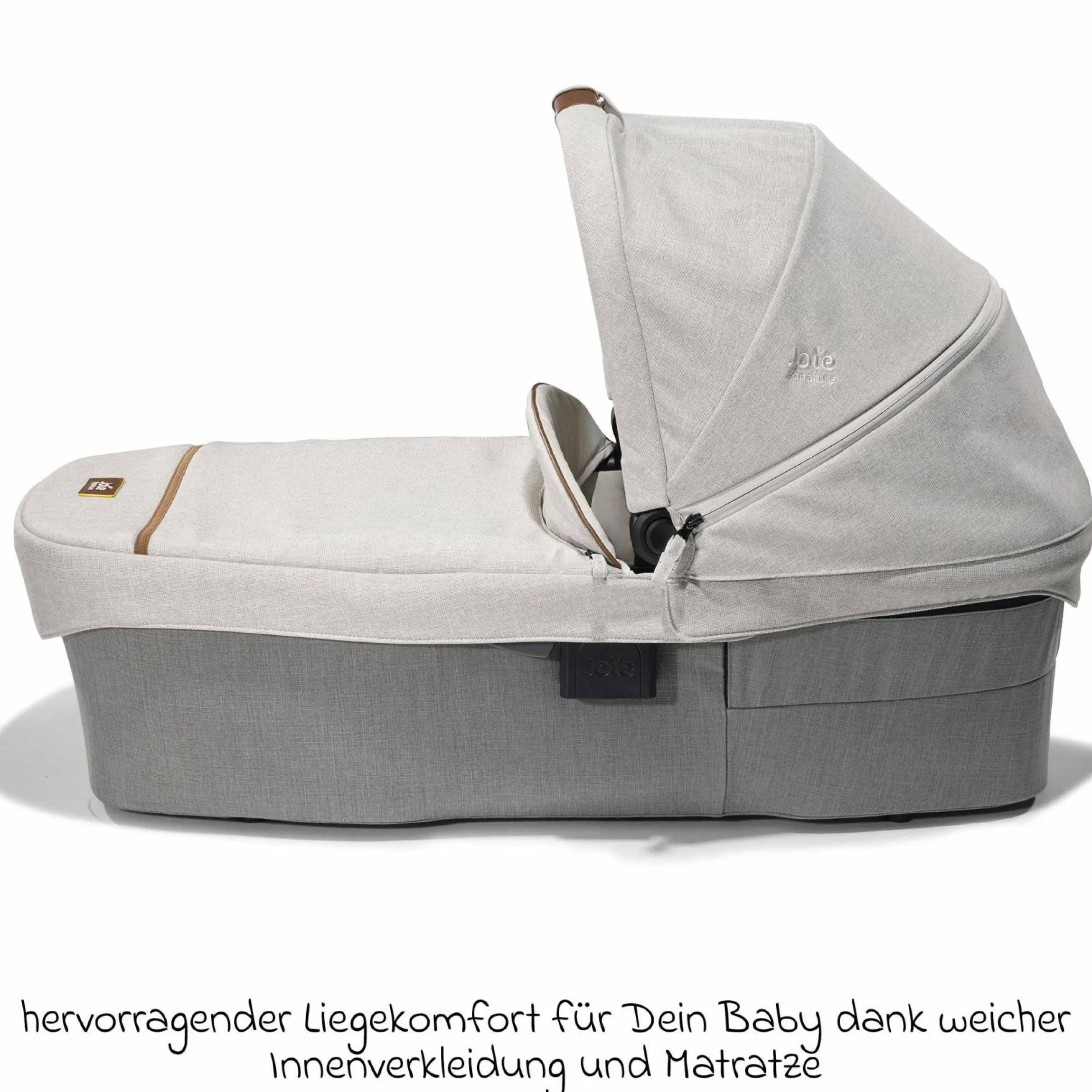 Babywanne Ramble XL ab Geburt - 9 Monate für Vinca, Aeria, Finiti, Parcel inkl. Regenschutz & Windschutz - Signature - Oyster