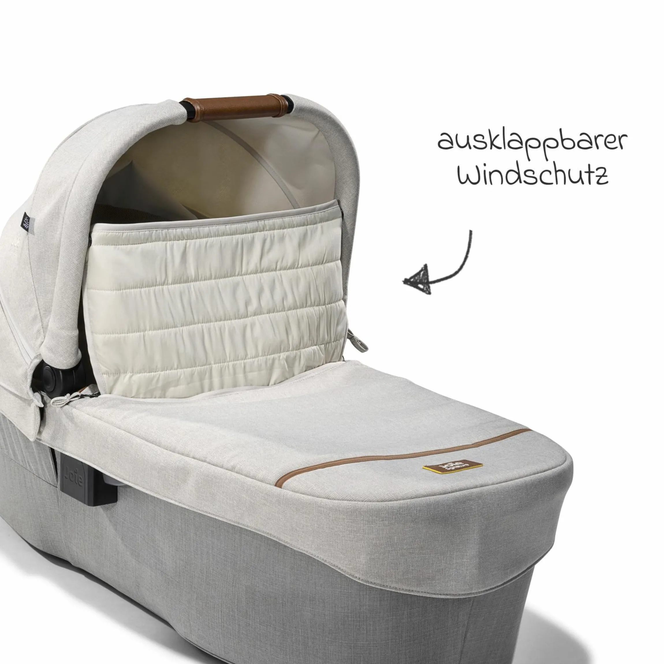 Babywanne Ramble XL ab Geburt - 9 Monate für Vinca, Aeria, Finiti, Parcel inkl. Regenschutz & Windschutz - Signature - Oyster
