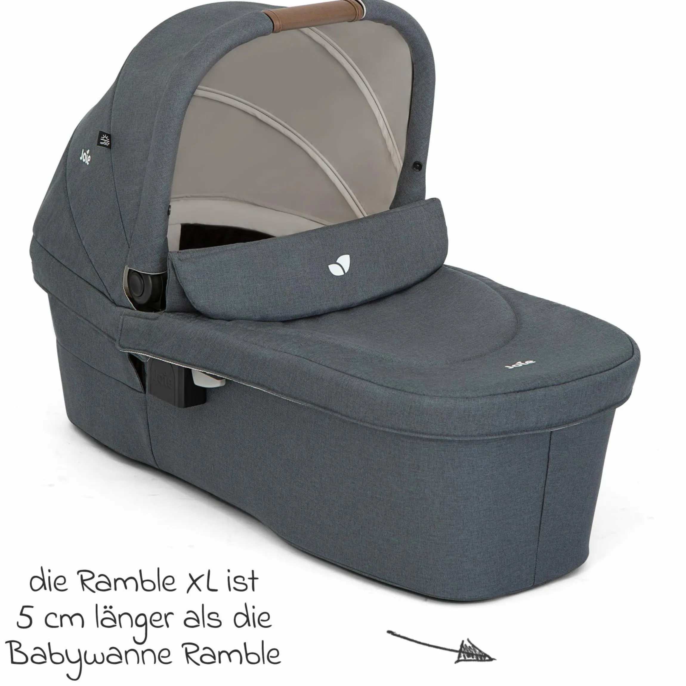 Babywanne Ramble XL ab Geburt - 9 Monate für Versatrax, Versatrax E ink. Regenschutz - Moonlight