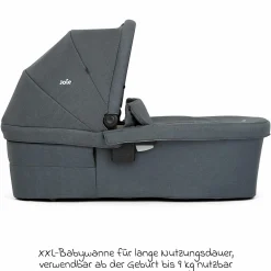 Babywanne Ramble XL ab Geburt - 9 Monate für Versatrax, Versatrax E ink. Regenschutz - Moonlight