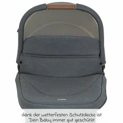 Babywanne Ramble XL ab Geburt - 9 Monate für Versatrax, Versatrax E ink. Regenschutz - Moonlight