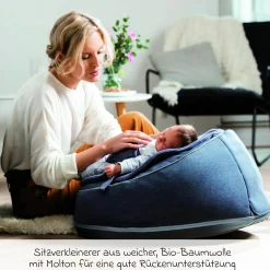 Babywippe / Babysitzsack mit Schaukelfunktion Seat`n Swing - Blue
