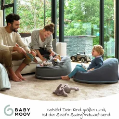 Babywippe / Babysitzsack mit Schaukelfunktion Seat`n Swing - Blue