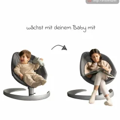Babywippe LEAF grow ab Geburt - 60 kg inkl. Spielbügel mit 3 Spielfiguren - Biscotti - Kollektion 2025