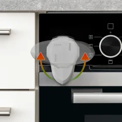 Backofen-Kindersicherung zum Verschließen der Backofentür - Grau - Kollektion 2024