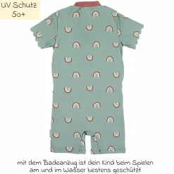 Badeanzug LSF Kurzarm - Regenbogen - Grün - Gr. 86/92