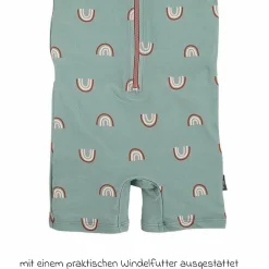 Badeanzug LSF Kurzarm - Regenbogen - Grün - Gr. 86/92
