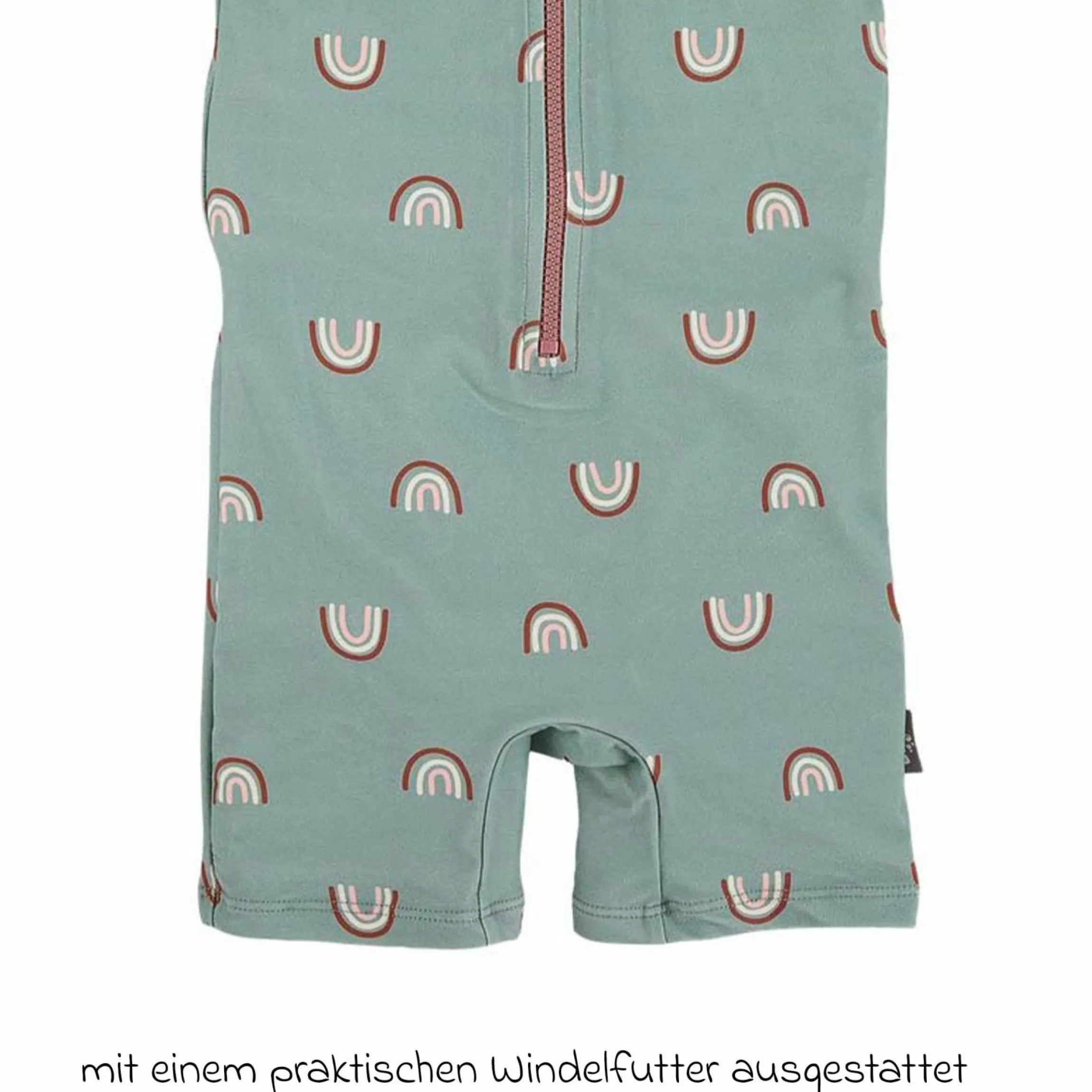 Badeanzug LSF Kurzarm - Regenbogen - Grün - Gr. 86/92