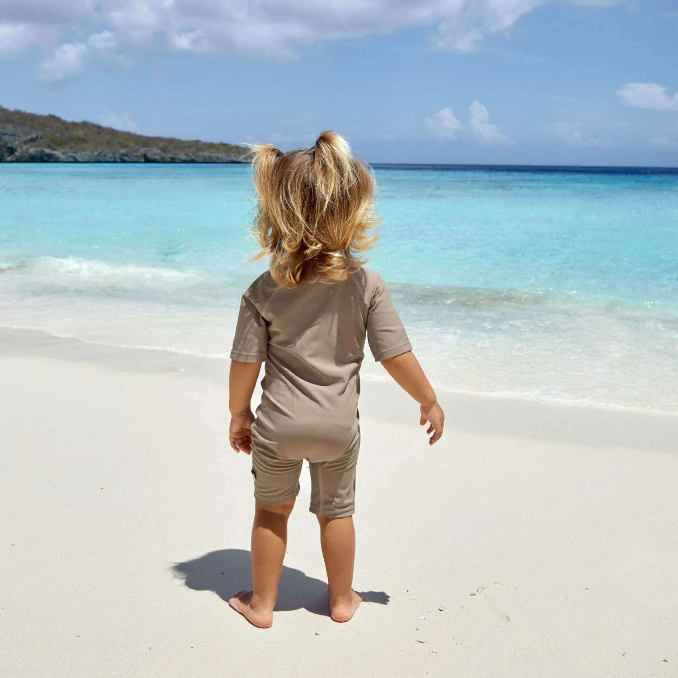 Badeanzug LSF Short Sleeve Sunsuit - Choco - Gr. 86