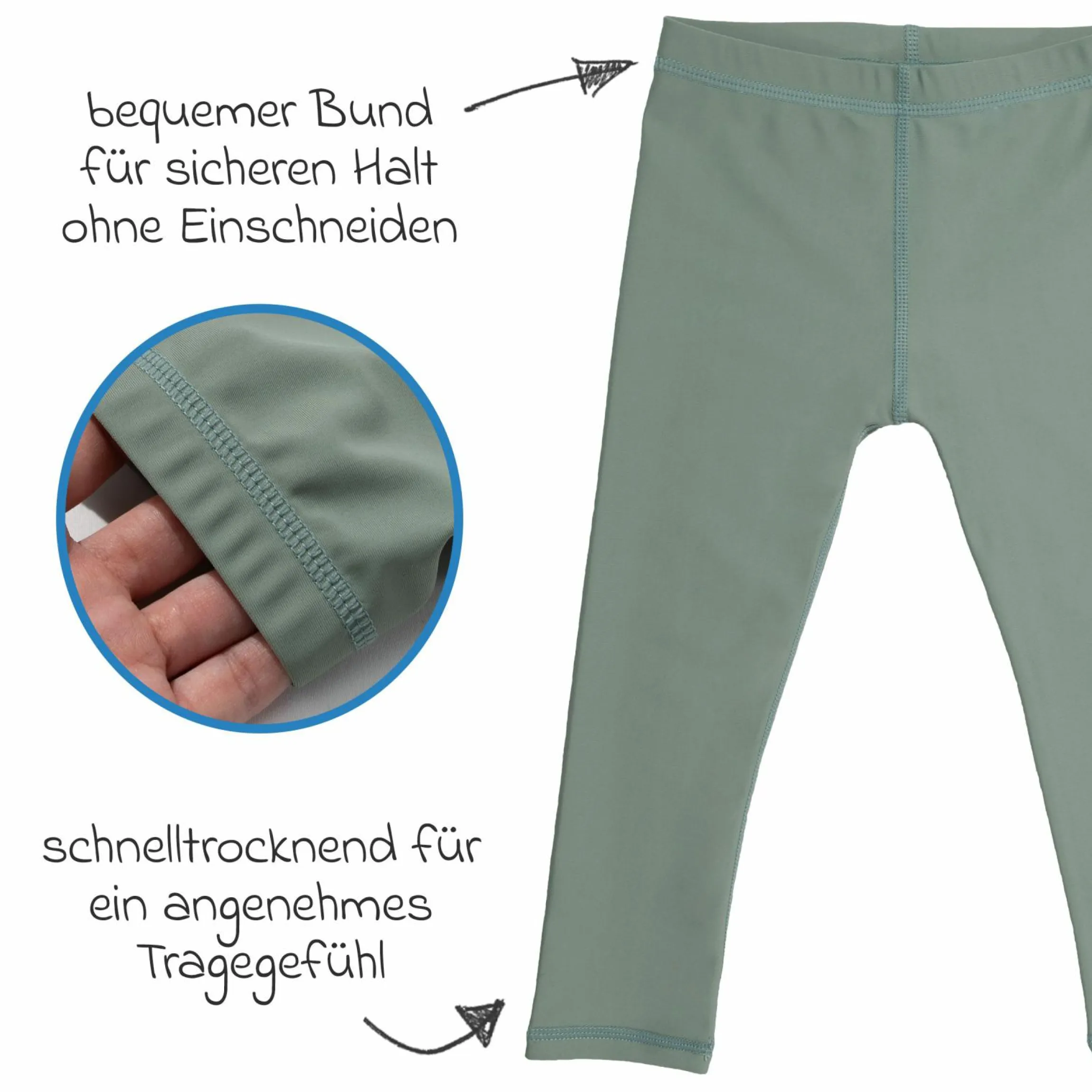 Bade-Leggings mit UV-Schutz - Mint - Gr. 98