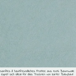 Bade-Poncho 75 x 60 cm - Stickerei Eisbär - Mint