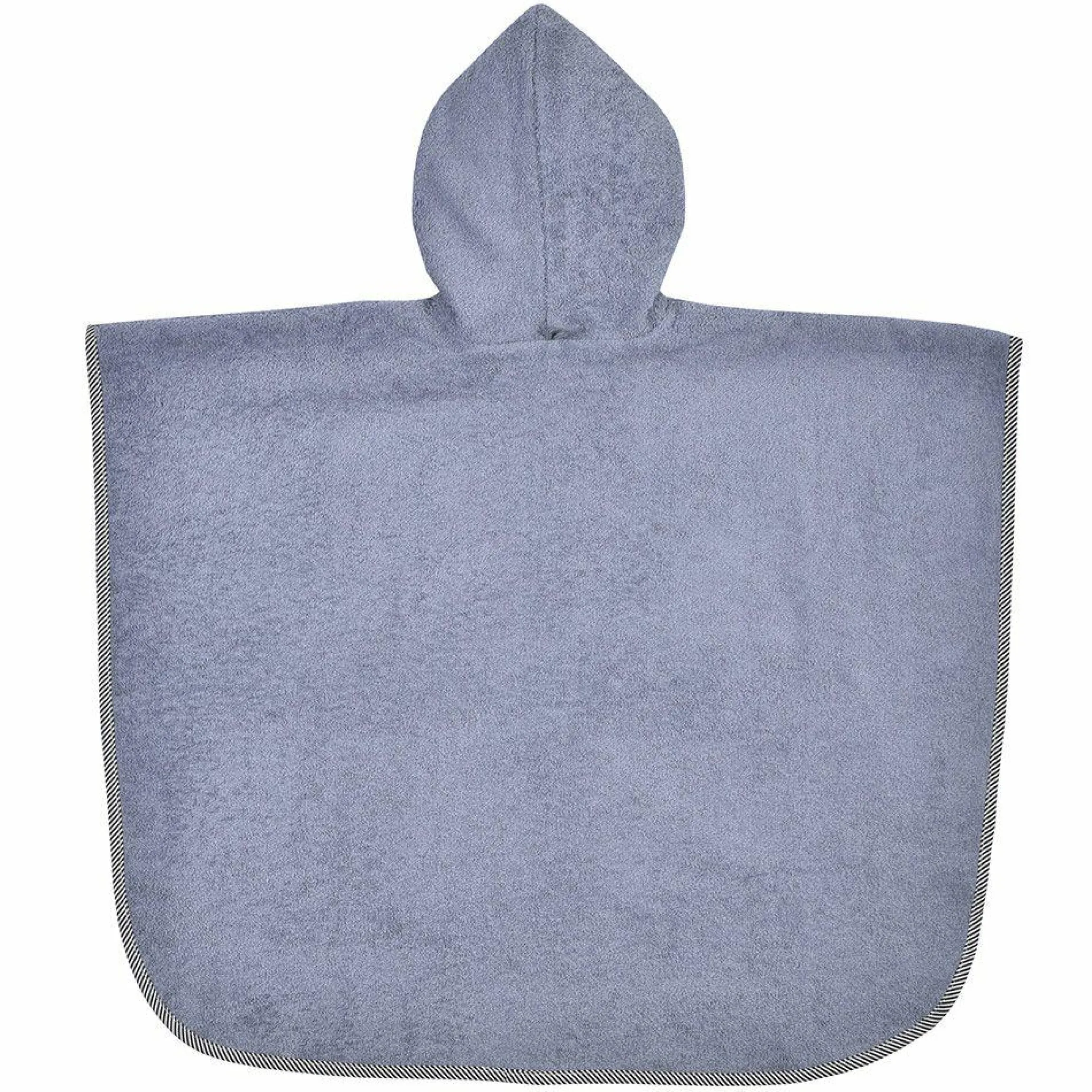 Bade-Poncho 75 x 60 cm - Stickerei Seehund - Grau Hellgrau