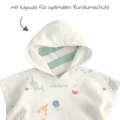 Badeponcho aus Musselin 50 x 55 cm - Ocean